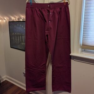 Fashion Seal Unisex Burgundy Wine Red Scrub Bottoms Pants